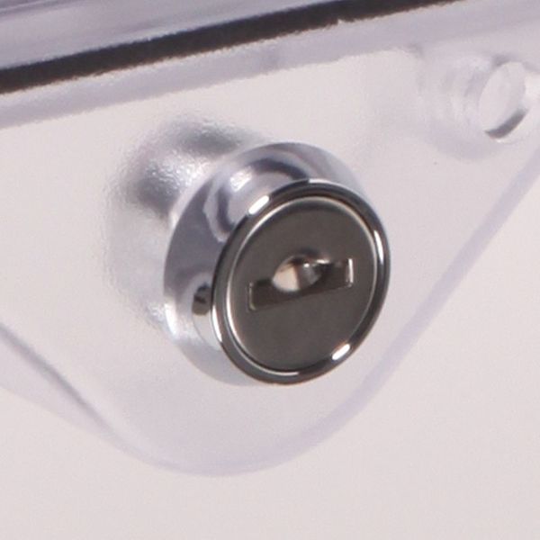 Surface Mount Clear Poly Enclosure w/Lock, 10-7/8