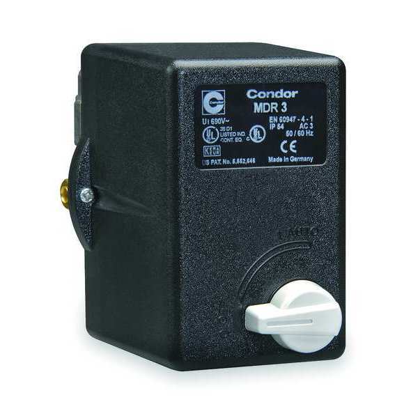 Pressure Switch, (1) Port, 3/8 in FNPT, 3PST, 60 to 232 psi, Standard Action