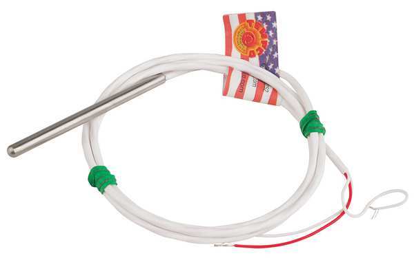 RTD Probe, 100 Ohm, Length 12 In, 392 F