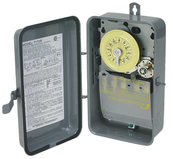 Electromechanical Timer, DPST, 40A, 3R