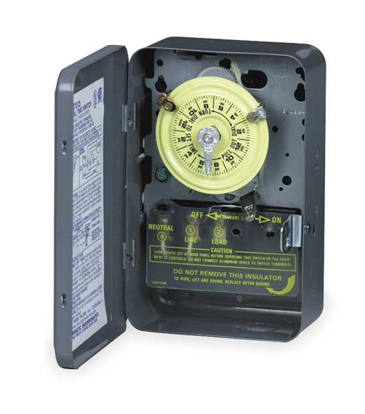 Electromechanical Timer, 24-Hr, 40A, 3R
