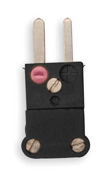 Thermocouple Plug, J, Black, Miniature