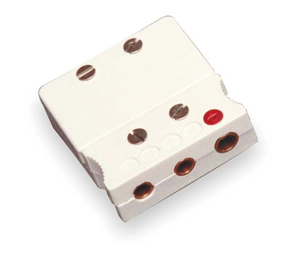 Thermocouple Jack, Cu, White, 3 Pin QD