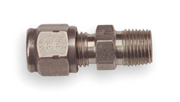 Compression Fitting, Non-Adj, 1/8NPT, L 1/8