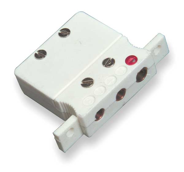 Panel Jack, Cu, White, Standard 3 Pin