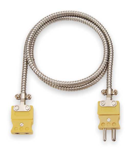 Thermocouple Ext Wire, K, 20AWG, Str, 50Ft
