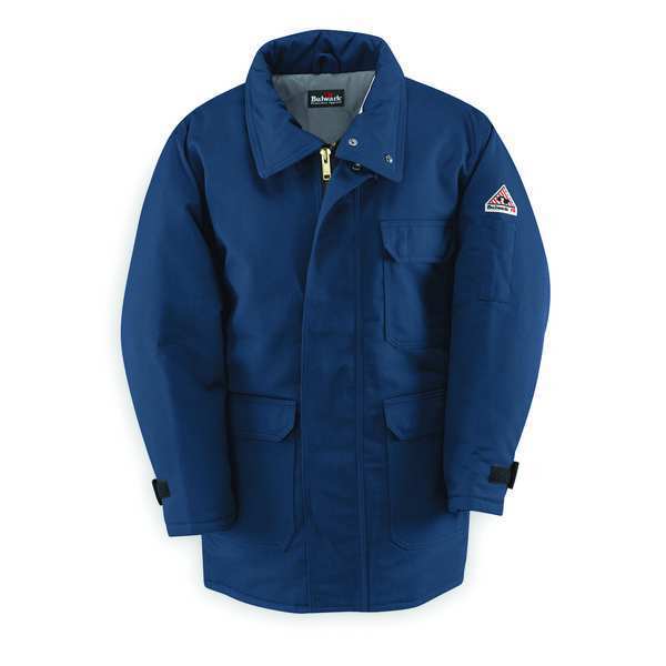 Flame-Resistant Parka, Insulated, Navy, XL