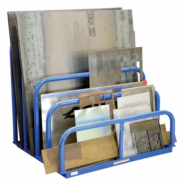 Starter Vertical Sheet Storage Rack, 36 in D, 48 in W, 4 Shelves