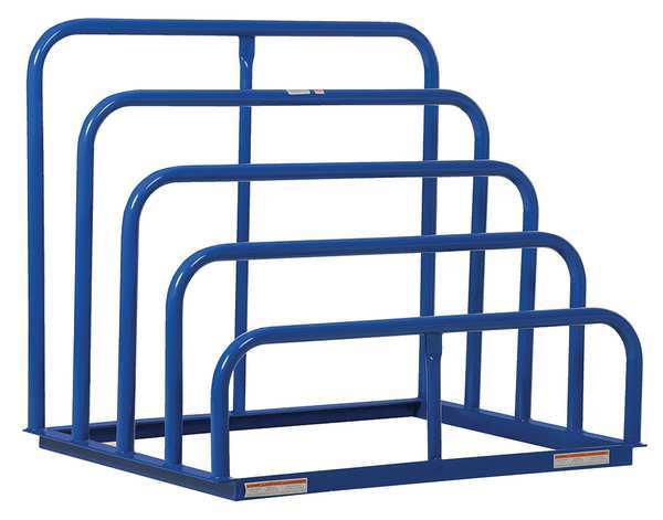 Starter Vertical Sheet Storage Rack, 36 in D, 48 in W, 4 Shelves