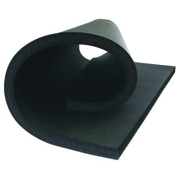 Insulation Sheet, Polyolefin, 36 in x 48 in, 3/4 in Wall, Black