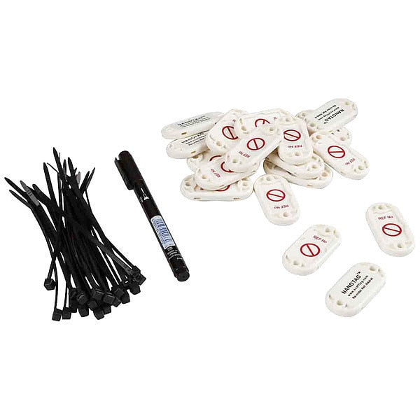 Nanotag(tm) Tag Hldr Kit, Wht, Plstc
