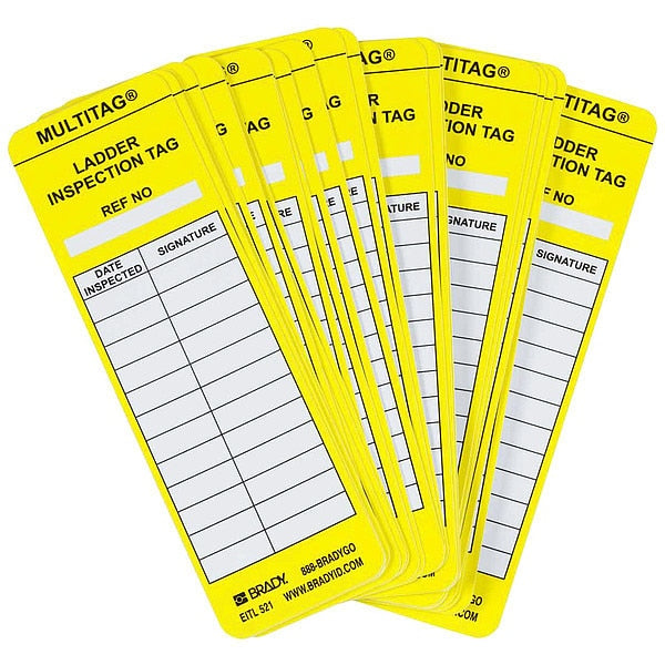 Laddertag(tm) Insr, 6-1/2 x 2 In, PK100