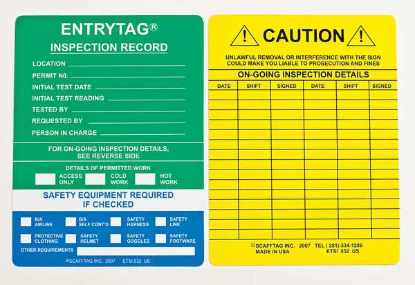 Man In Tank Tag, 2 x 6-1/2 In, Yel, PK100