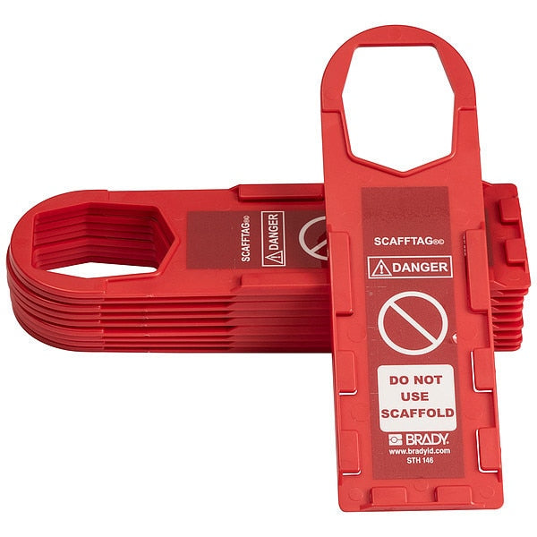 Danger Tag, 11-3/4 x 3-1/2 In, Wht/R, PK10