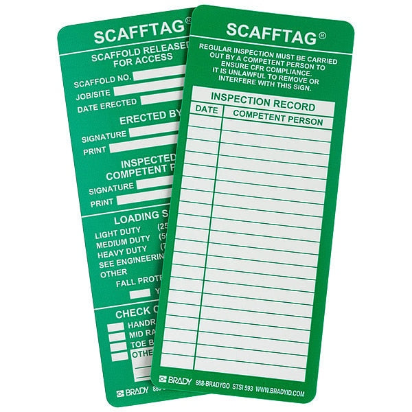 Scafftag(r) Inspection Insr, Vinyl, PK100