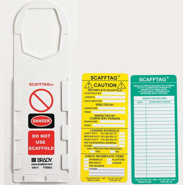 Danger Tag, 11-3/4 x 3-1/2 In, Wht/R, PK10