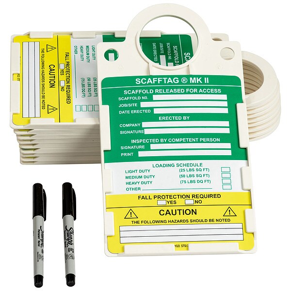 Scafftag(R) II kit, 11-1/2 x 6 In