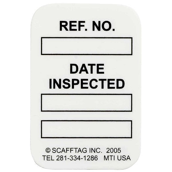 Microtag(r) Inspected Insr, Bk/Wht, PK100