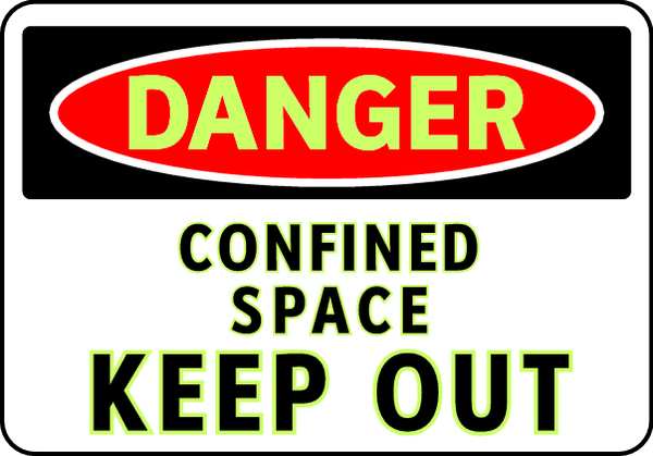 Danger Sign, 7 x 10In, R and BK/WHT, ENG, 102434