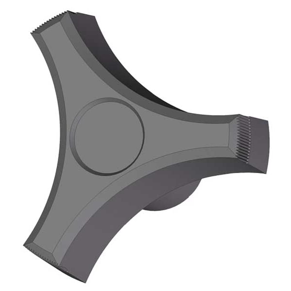Three Prong Knob, 1/4-20 Thread Size, 1.125