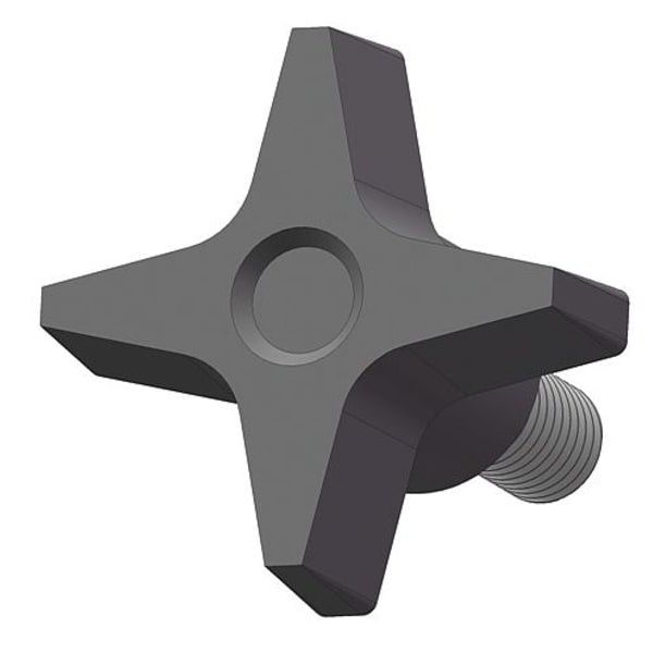 Four Prong Knob with Screw, 5/16-18 Thread Size, 1