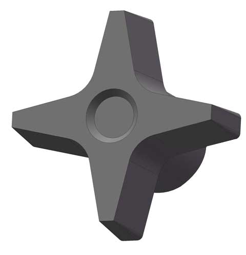 Four Prong Knob, 1/4-20 Thread Size, 1