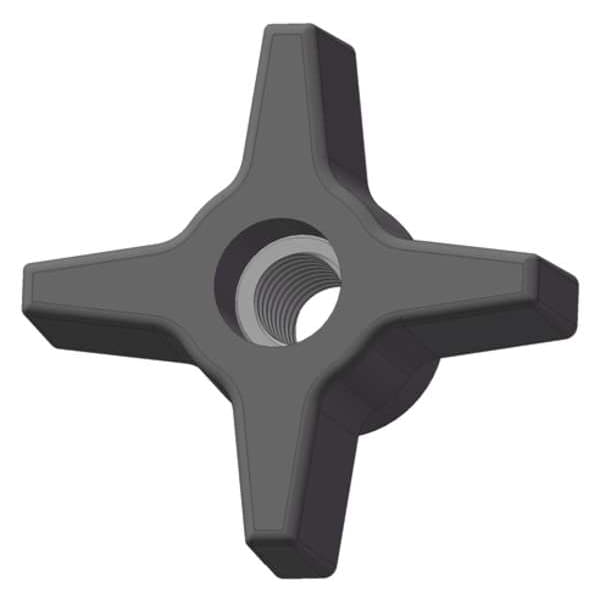 Four Prong Knob, 3/8-16 Thread Size, 1.125