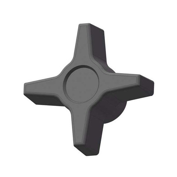 Four Prong Knob, 3/8-16 Thread Size, 1.125