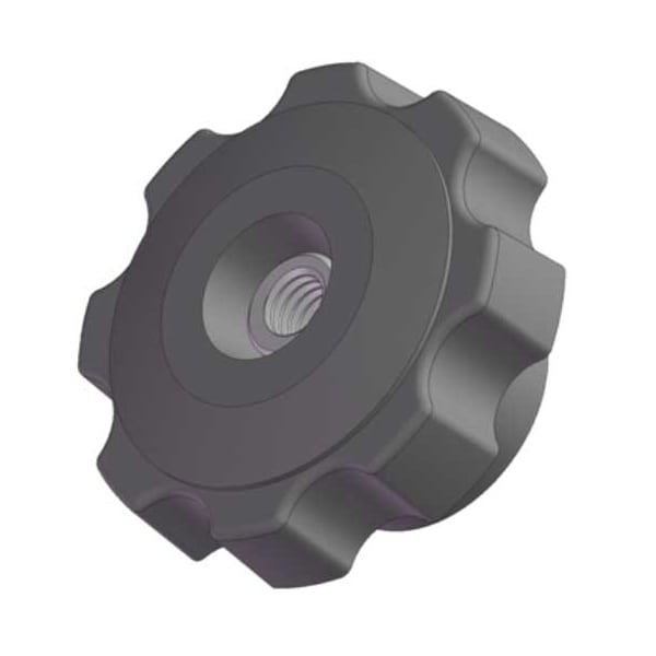 Fluted Knob, 5/16-18 Thread Size, 1.25