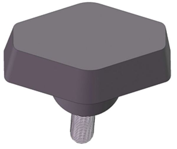 T Knob with Screw, 1/4-20 Thread Size, 0.75
