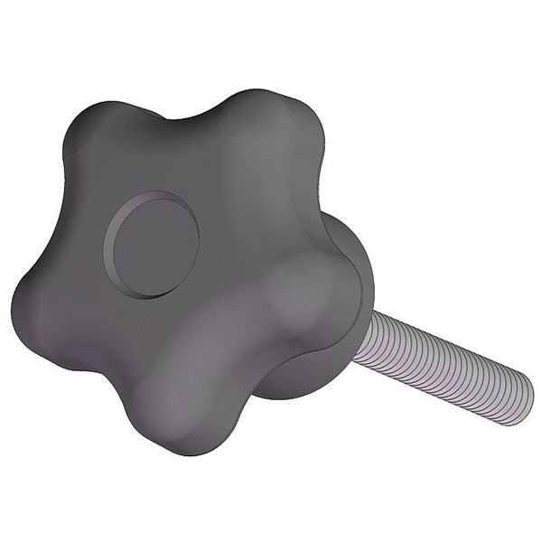 Star Knob with Screw, 1/4-20 Thread Size, 1.00