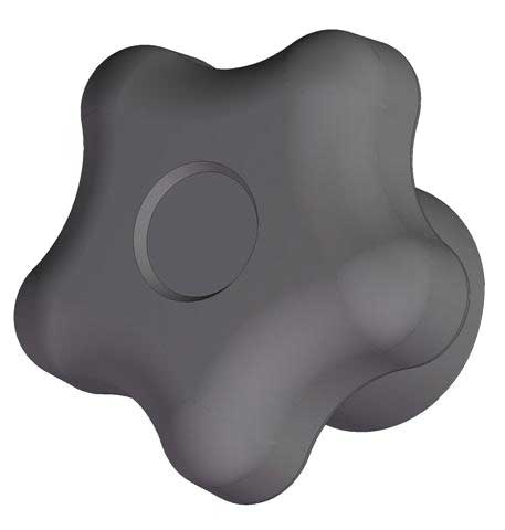 Star Knob, 1/4-20 Thread Size, 1-1/4