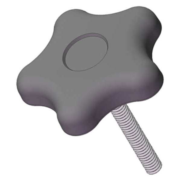 Star Knob with Screw, 3/8-16 Thread Size, 1.00