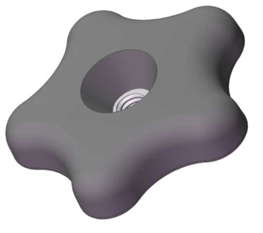 Star Knob, 5/16-18 Thread Size, 0.625