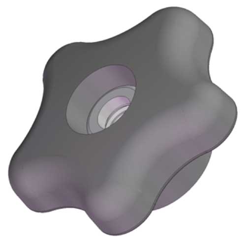 Star Knob, 5/16-18 Thread Size, 1