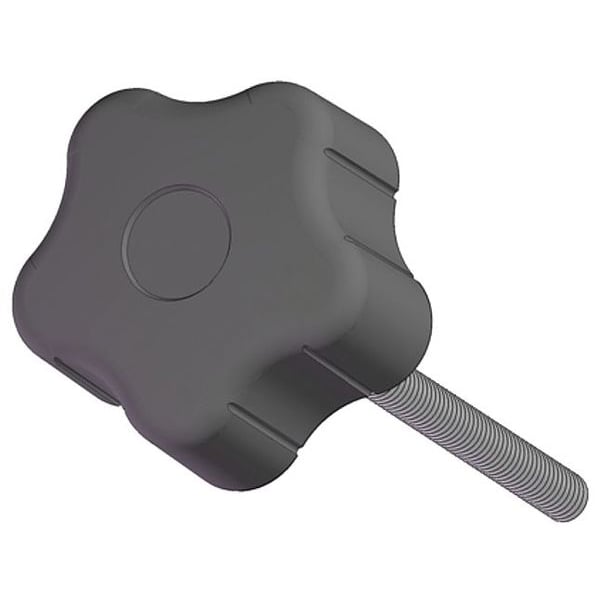 Soft Touch Star with Screw, 3/8-16 Thread Size, 2.25