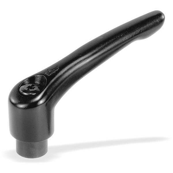 Adjustable Handle, Modern Design, Sz. 2, M08, Die Cast Zinc Black Satin, Comp: Steel