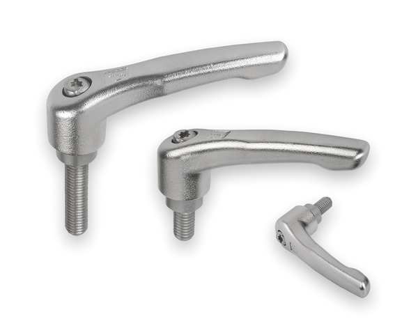 Adjustable Handle, Size: 2 M08X25, Entirely Stainless Steel, Electropolished