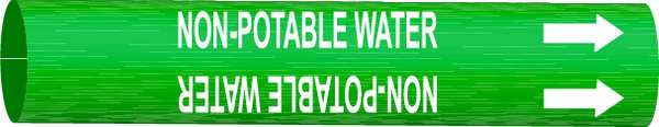 Pipe Mrkr, Non-Potable Water, 3/4to1-3/8In, 4351-A