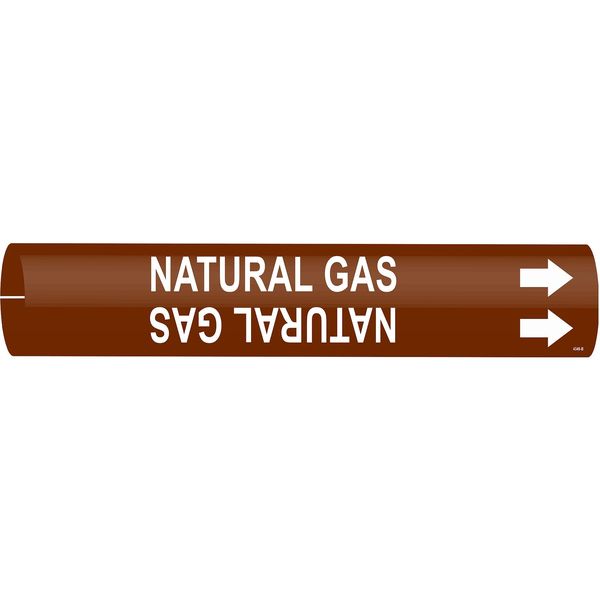 Pipe Marker, Natural Gas, 1-1/2to2-3/8 In