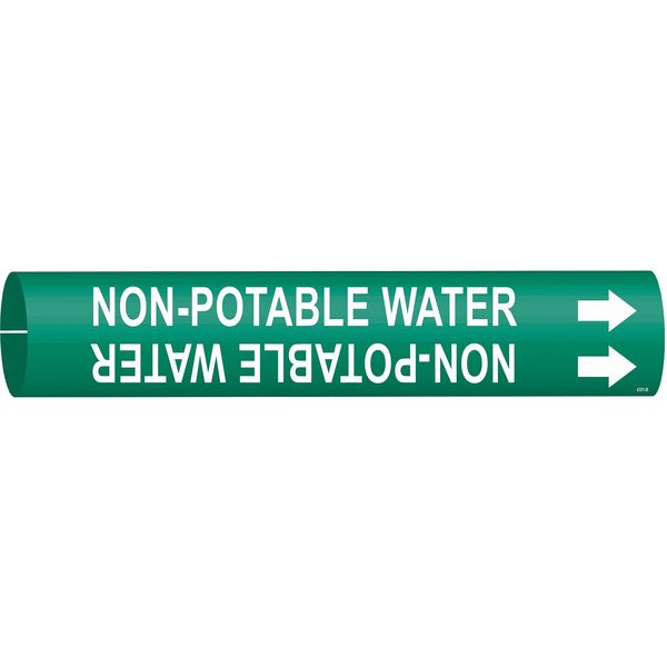 Pipe Mrkr, Non-Potable Water, 1-1/2to2-3/8, 4351-B