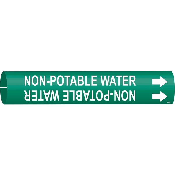 Pipe Mrkr, Non-Potable Water, 2-1/2to3-7/8, 4351-C