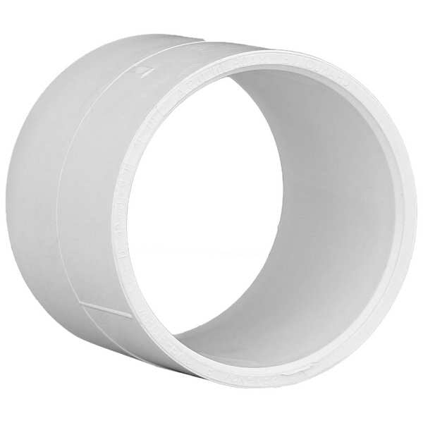 PVC Repair Coupling, Hub, 3 in Pipe Size