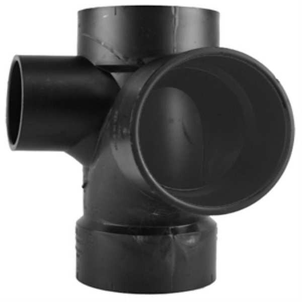 San. Tee with Inlet, 3 In x 2 In Hub
