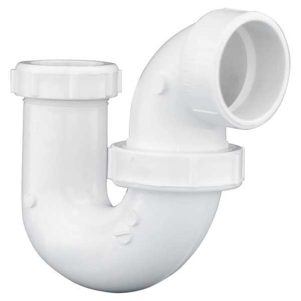 PVC, White Finish, P-Trap with Union