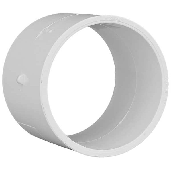 PVC Repair Coupling, Hub, 4 in Pipe Size