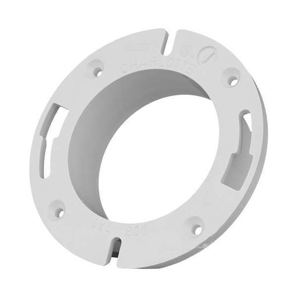 PVC Closet Flange, Hub, 4 in Pipe Size