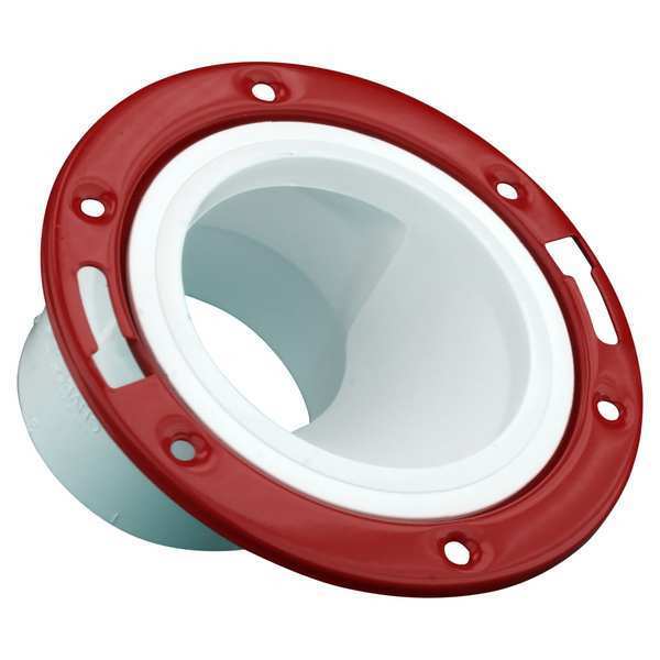PVC Closet Flange, Hub, 4 in x 3 in Pipe Size