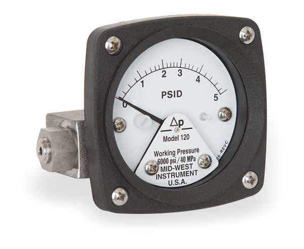 Pressure Gauge, 0 to 5 psi
