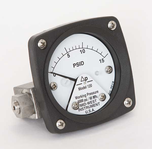 Pressure Gauge, 0 to 15 psi
